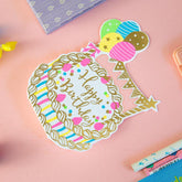 Tarjeta de felicitación de dibujos animados 4 piezas